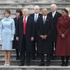 Cérémonie d'investiture du nouveau président Donald Trump en présence du couple Obama, à Washington, le 20 janvier 2017
