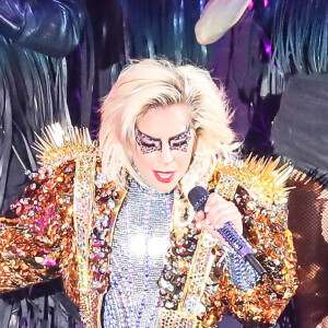 Lady Gaga en concert lors du Super Bowl au NRG Stadium à Houston, le 5 février 2017