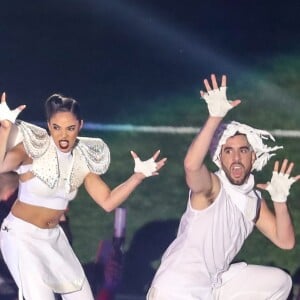 Lady Gaga en concert lors du Super Bowl au NRG Stadium à Houston, le 5 février 2017