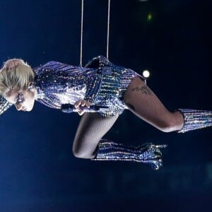 Lady Gaga en concert lors du Super Bowl au NRG Stadium à Houston, le 5 février 2017