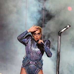 Lady Gaga en concert lors du Super Bowl au NRG Stadium à Houston, le 5 février 2017