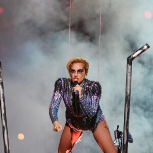 Lady Gaga en concert lors du Super Bowl au NRG Stadium à Houston, le 5 février 2017