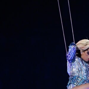 Lady Gaga en concert lors du Super Bowl au NRG Stadium à Houston, le 5 février 2017