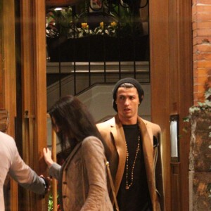 Cristiano Ronaldo a fêté le 23e anniversaire de sa compagne Georgina Rodriguez au restaurant El Paraguas à Madrid, le 30 janvier 2017.