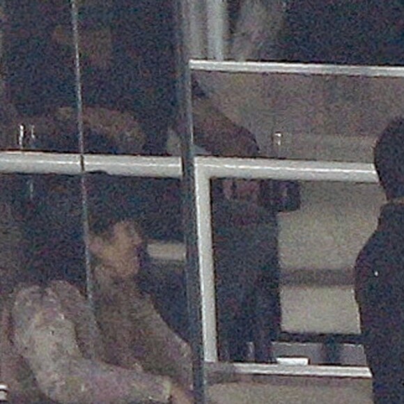 Cristiano Ronaldo assiste au match Real Madrid contre Deportivo La Corogne en présence de sa compagne Georgina Rodriguez et de son fils Cristiano Jr ainsi que sa mère Maria Dolores à Madrid le 10 décembre 2016