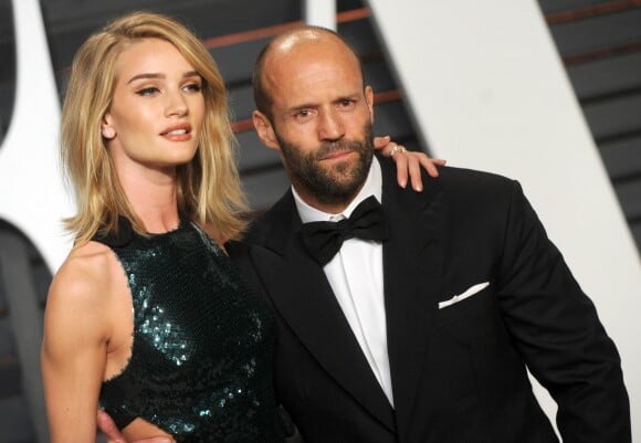 Rosie Huntington-Whiteley et Jason Statham - People à la soirée "Vanity Fair Oscar Party" à Hollywood. Le 22 février 2015.