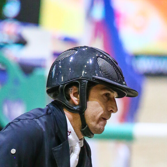 Guillaume Canet participe au jumping d'Equita 2016 (le salon du cheval de Lyon), le 27 octobre 2016.