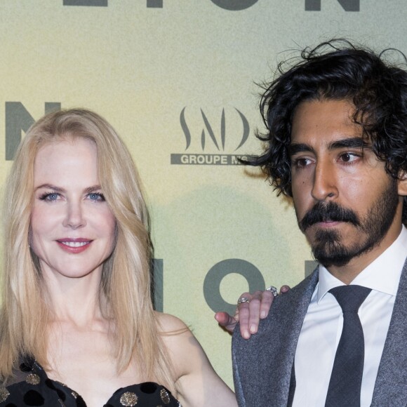 Nicole Kidman et Dev Patel - Avant-première du film "Lion" au cinéma Gaumont Opéra à Paris, France, le 10 février 2017. © Olivier Borde/Bestimage