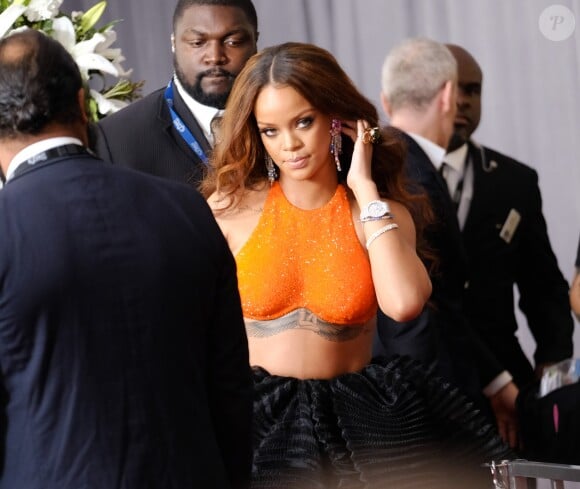 Rihanna à la 59ème soirée annuelle des Grammy Awards au Staples Center de Los Angeles, le 12 février 2017 © Chris Delmas/Bestimage