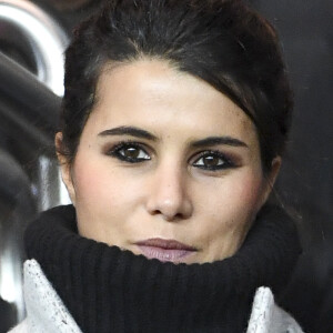 Karine Ferri encourage son compagnon Yoann Gourcuff lors du match Psg-Rennes au Parc des Princes à Paris le 6 novembre 2016. (victoire 4-0 du Psg) © Pierre Perusseau/Bestimage