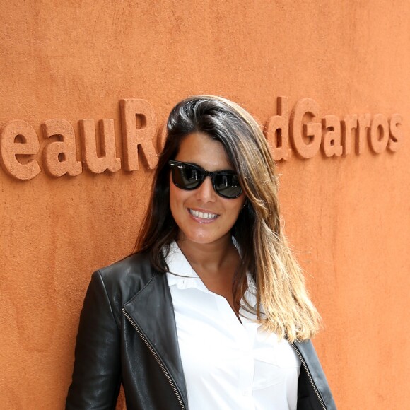 Karine Ferri - People dans les tribunes lors du Tournoi de Roland-Garros (les Internationaux de France de tennis) à Paris, le 27 mai 2016. © Cyril Moreau/Bestimage