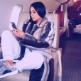 Kim Kardashian a publié une photo d'elle, en route pour la Fashion Week de New York, sur sa page Instagram, le 14 février 2017
