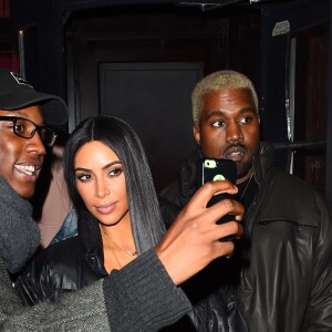 Kim Kardashian et Kanye West arrivent au restaurant Carbone à New York le 14 février 2017