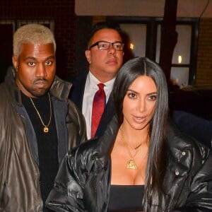 Kim Kardashian et Kanye West arrivent au restaurant Carbone à New York le 14 février 2017