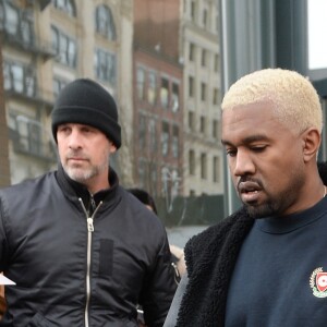 Kanye West dans les rues de New York City, le 14 février 2017