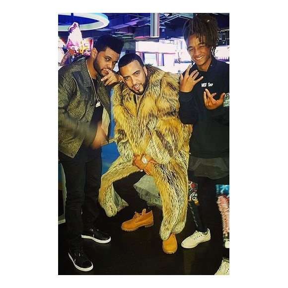 The Weeknd, French Montana et Jayden Smith chez Dave and Buster's à la fin du mois de janvier 2017