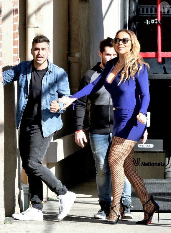 Mariah Carey arrive au Jimmy Kimmel Live à Los Angeles, Californie, Etats-Unis, le 15 fevrier 2017. © CPA/Bestimage