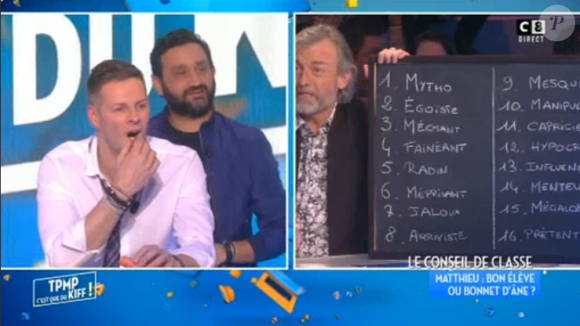 Gilles Verdez fait passer un sale quart d'heure à Matthieu Delormeau dans "TPMP", le 16 février 2017 sur C8.
