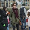 Thomas Brodie-Sangster sur le tournage de la suite de Love Actually pour le Comedy Relief and Red Nose Day à Londres le 16 février 2017.