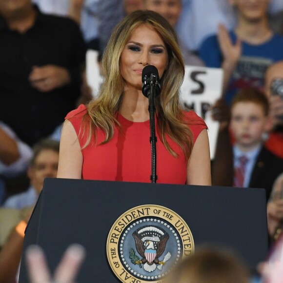 Melania Trump lors d'un grand rassemblement organisé à Melbourne, en Floride, le 18 février 2017