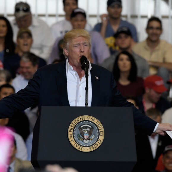 Donald Trump lors d'un grand rassemblement organisé à Melbourne, en Floride, le 18 février 2017