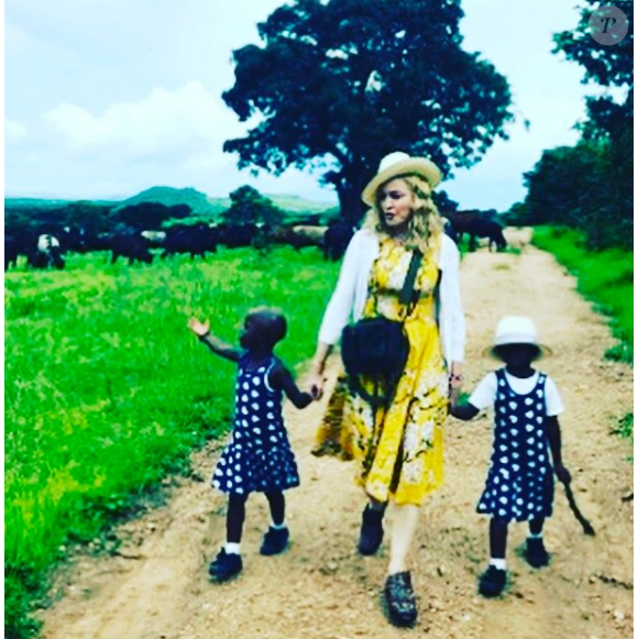 Madonna a adopté deux nouvelles jumelles au Malawi - Photo publiée sur Instagram en février 2017