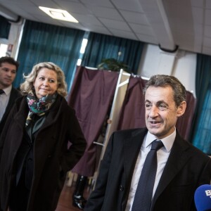 Nicolas Sarkozy vote pour les primaires de la droite et du centre dans une école du 16ème arrondissement de Paris le 20 novembre 2016. © Hamilton / Pool / Bestimage