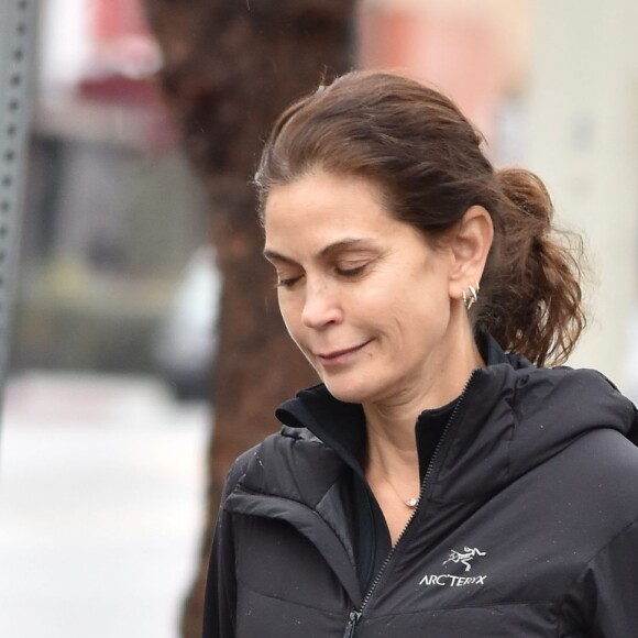 Exclusif - Teri Hatcher sort de sa séance de gym à Studio City, le 13 janvier 2017.