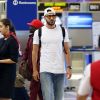 Semi-exclusif - Karim Benzema arrive a l'aéroport de LAX à Los Angeles, le 15 juin 2016.