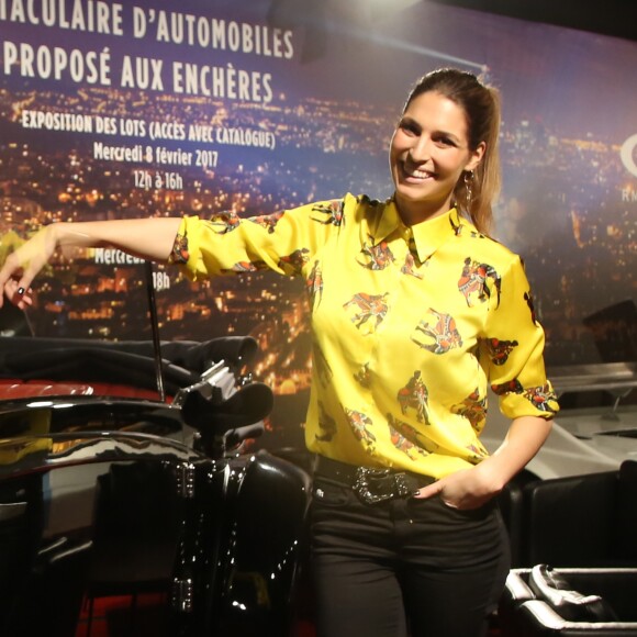 Laury Thilleman (Miss France 2011) lors de la soirée d'inauguration de l'exposition 'Concept Cars' à l'Hôtel National des Invalides à Paris le 31 Janvier 2017. © Denis Guignebourg/Bestimage