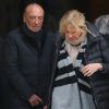 Exclusif - Jacques Séguéla et sa femme sophie - Sortie des obsèques d'Emmanuelle Khanh au cimetière du Père-Lachaise à Paris, le 23 février 2017.
