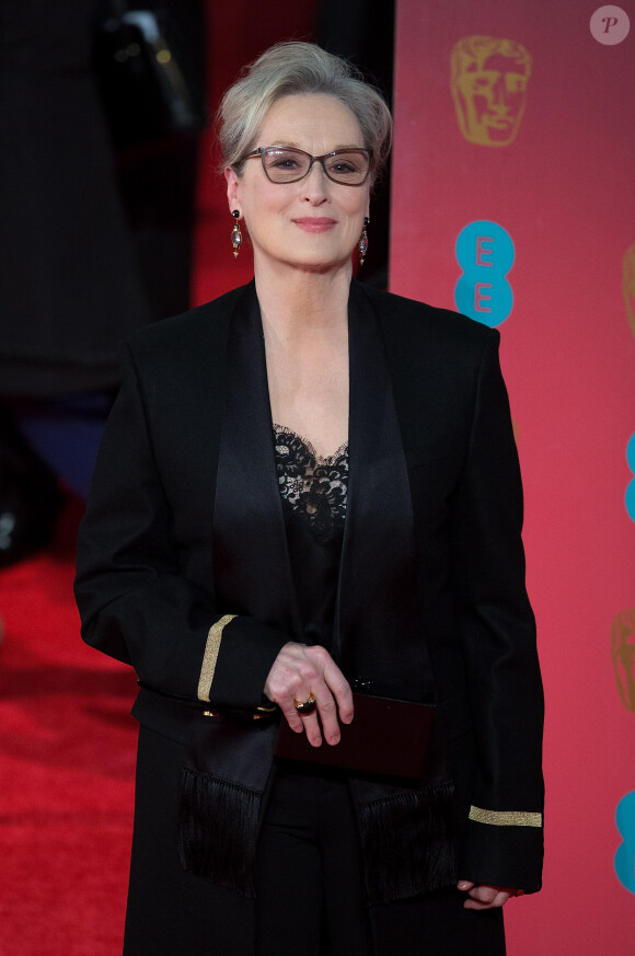 Meryl Streep - Arrivée des people à la cérémonie des British Academy Film Awards (BAFTA) au Royal Albert Hall à Londres, le 12 février 2017.