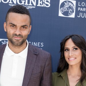 Exclusif  - Tony Parker et sa femme Axelle Francine - People lors du Longines Paris Eiffel Jumping au Champ-de-Mars à Paris, le 5 juillet 2015.