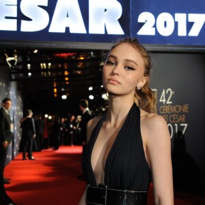 Exclusif - Lily-Rose Depp (robe Chanel) - Arrivées à la 42ème cérémonie des Cesar à la salle Pleyel à Paris, le 24 février 2017.