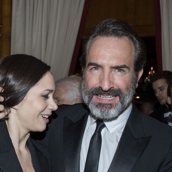 Nathalie Péchalat, son compagnon Jean Dujardin - Dîner de la cérémonie des César au Fouquet's à Paris. Le 24 février 2017 © Olivier Borde-Dominique Jacovides / Bestimage