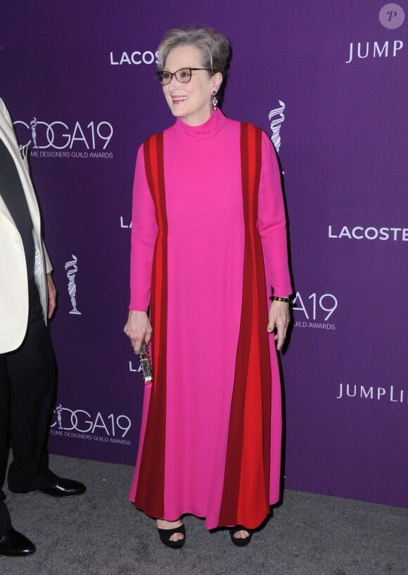 Meryl Streep lors de la 19ème soirée des Costume Designers Guild Awards (CDGA) à l'hôtel The Beverly Hilton à Los Angeles, Californie, Etats-Unis, le 21 février 2017. © Birdie Thompson/AdMedia/Zuma Press/Bestimage
