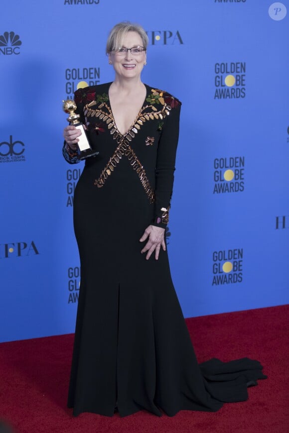 Meryl Streep lors de la 74ème cérémonie annuelle des Golden Globe Awards à Beverly Hills, Los Angeles, Californie, Etats-Unis, le 8 janvier 2017. © Olivier Borde/Bestimage