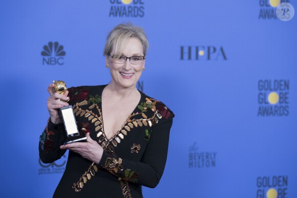Meryl Streep lors de la 74ème cérémonie annuelle des Golden Globe Awards à Beverly Hills, Los Angeles, Californie, Etats-Unis, le 8 janvier 2017. © Olivier Borde/Bestimage