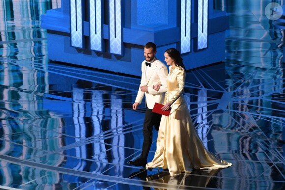 Jamie Dornan et Dakota Johnson remettants aux Oscars 2017
