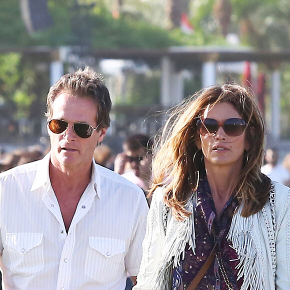 Cindy Crawford et son mari Rande Gerber lors du premier jour du festival de musique de Coachella en Californie à Indio le 16 Avril 2016.