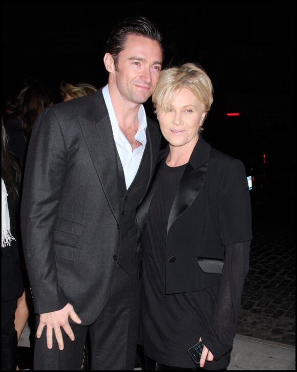 Hugh Jackman et sa femme Deborah Lee Furness à la soirée pour le lancement du DVD "Valentino : The Last Emperor" à New York le 3 novembre 2009