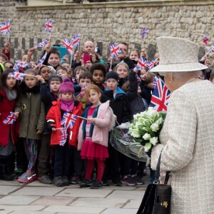 La reine Elisabeth II d'Angleterre assiste à l'inauguration de la nouvelle aile de la Charterhouse à Londres, le 28 février 2017.  The Queen Elizabeth II opens a new development at the Charterhouse in London on 28 February, 2017.28/02/2017 - Londres