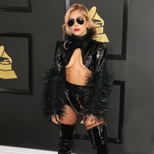 Lady Gaga à la 59ème soirée annuelle des Grammy Awards au théâtre Microsoft à Los Angeles, le 12 février 2017