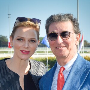 La princesse Charlene de Monaco au premier "Charity Mile" à son nom à l'hippodrome de la Côte d'Azur de Cagnes-sur-mer le 25 février 2017 © Michael Alesi / Bestimage