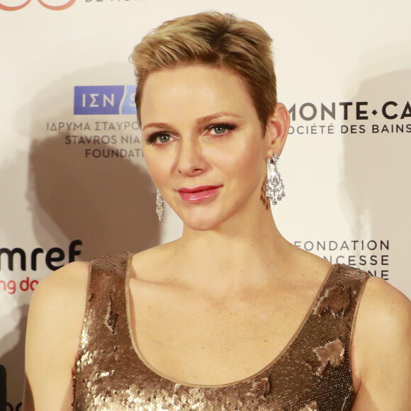 La princesse Charlene de Monaco lors de la soirée de gala de l'AMREF Flying Doctors à Monaco le 24 février 2017 © Claudia Albuquerque / Bestimage