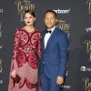 Chrissy Teigen et son mari John Legend - Avant-première du film La Belle et la bête à Los Angeles le 2 mars 2017