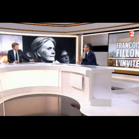 François Fillon invité du journal télévisé de 20h France 2, présenté par Laurent Delahousse, le 5 mars 2017.
