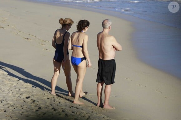 Semi-Exclusif - Caroline Kennedy, son mari Edwin Schlossberg et leur fille Tatiana Schlossberg en vacances à la plage à Saint-Barthélemy le 19 mars 2016