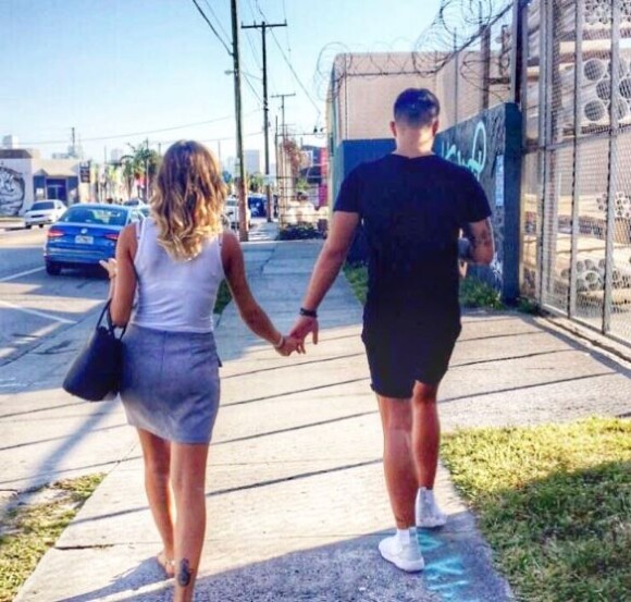 Vincent Queijo et Sarah Lopez à Miami - Instagram, février 2017