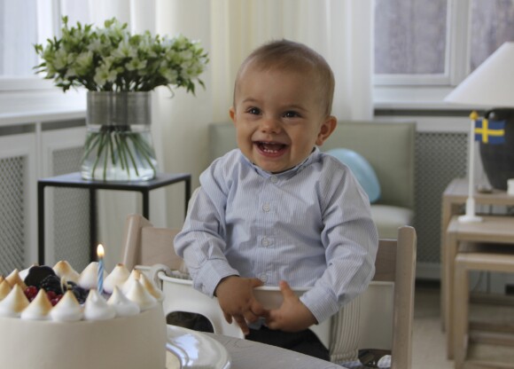Le prince Oscar de Suède photographié à l'occasion de son 1er anniversaire le 2 mars 2017. © Cour royale de Suède.